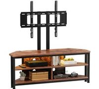 Dripex Meuble TV avec Support Réglable et LED pour TVs et Ecrans LCD LED de 32 à 70 Pouces Marron