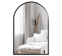 Dripex Miroir Arqué avec Cadre en Alliage d'Aluminium,50 * 75cm Noir - pour Entrée Chambre Salon Salle de Bain