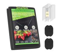 Dripex Toile de Paillage avec 50pcs de Piquets Contre Les Mauvais Herbes, Géotextile Non Tissé 2mx15m Toile de Paillage, 100g/m² Anti-Mauvaises Herbes, Perméable à l'eau, Résiste Rayons UV