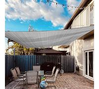 Dripex Voile d'ombrage Rectangulaire, 3x5M Toile Ombrage Imperméable Protection des Rayons UV à 95%, Auvent - Protection Solaire pour Jardin, Terrasse, Camping, Balcon (Gris)