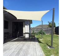 Dripex Voile d'ombrage Rectangulaire, 3x5M Toile Ombrage Imperméable Protection des Rayons UV à 95%, Auvent - Protection Solaire pour Jardin, Terrasse, Camping, Balcon (Beige)