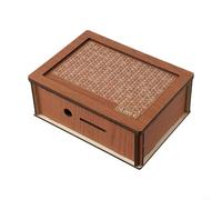 Drivstraw Tirelire cochon en bois avec compteur et affichage cible d'argent - 20 x 14,5 x 6,6 cm - Boîte à monter soi-même pour enfants et adultes - Finition bois naturel