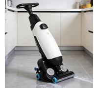 Drmoxin Machine Multifonction De Nettoyage Et Polissage des Sols, Autolaveuse Commerciale Compacte à Conducteur Accompagnant, Rotation à 360°, Autotractée, pour Un Nettoyage Efficace White