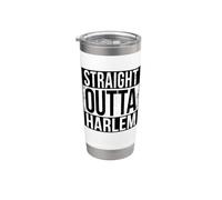 DROIT OUTTA HARLEM Gobelet isotherme en acier inoxydable double paroi