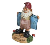 Drôle de jardin statue chey Raszwerg figurine avec culotte | Harz-Gartendeko résistant aux intempéries pour cour terrasse pelouse | Décoration naine Dites bonjour à mon petit ami | Peint
