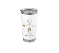 Drôle de travail du bois pour homme Gobelet isotherme en acier inoxydable double paroi