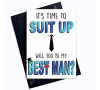 Drôle Meilleur Homme Carte Meilleur Homme Cartes It's Time To Suit Up Will You Be My Meilleur Homme Meilleur Ami Meilleur Homme Mariage Proposition Carte Marriage PC526