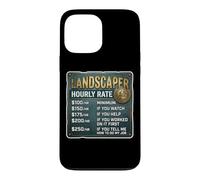 Drôle Paysagiste Horaire Paysagiste Jardinage Jardinier Coque pour iPhone 13 Pro Max