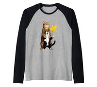 Drôles de Chats vs Oiseaux Disant Sarcastique Humoristique Manche Raglan