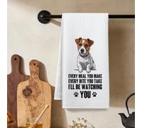 Drôles torchons de cuisine Jack Russell, torchons à vaisselle décoratifs en microfibre absorbante, torchons doux gaufrés pour la cuisine et la salle de bain, cadeaux pour les amoureux des chiens 2