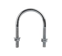 DROMET Étrier de Fixation M12 Bride de Serrage 89/143 mm pour Tube 3 Pouces, Boulon en U en Acier Galvanisé avec Écrous et Rondelles pour Châssis de Remorque
