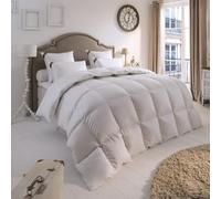 DROUAULT - Couette Cap Nord Chaude 220x240 cm - Garnissage Naturel 80% Duvet de Canard et d'oie 20% Plumettes - Percale de Coton Ultra Douce - Extra Gonflante pour Saisons Froides - Lavable à 40°C