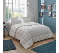DROUAULT - Couette Tempérée Gold 240x260 cm - Garnissage Fibre CONFORLITE 280g/m² - Enveloppante - Facilite l'évacuation de l'humidité - Enveloppe Polycoton - Lit 2 Personnes - Lavable 40°C