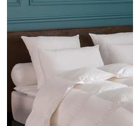 DROUAULT - Oreiller Toucher Duvet 45x70 cm - Soutien Medium | Fibre Creuse Siliconée - Dormeurs sur le Dos - Enveloppe 100% Coton Sergé - Confort hôtellerie - Aérien - Lavable 40°C