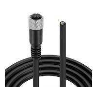 DRRI M12 Douille Connecteur De Capteur 8 Broches sur Câble Volant, Câble Électrique Blindé Étanche pour Applications D'automatisation (M12 Droit 8 Alvéoles Femelle Nu, 1M)