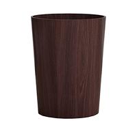 DRSFF Poubelle en Bois Rond Poubelle Brun foncé Salle de Bain de la Salle de Bain Cuisine Durable déchets de conteneur de déchets de déchets de Pochette de Stockage d'hôtel (Couleur : B)