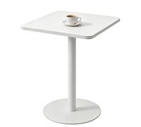 Drsyffsup Table de Bar carrée pour Repas commerciaux, Desserts et cafés, Tables de Bar à Cocktails Modernes, Petite Table d'appoint en Fer pour Jardin, terrasse, arrière-Cour - Blanc