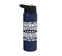 Drummer Boyfriend Merch - Joli motif batteur et petite amie Stainless Steel Insulated Water Bottle