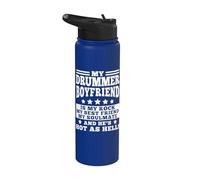 Drummer Boyfriend Merch - Joli motif batteur et petite amie Stainless Steel Insulated Water Bottle
