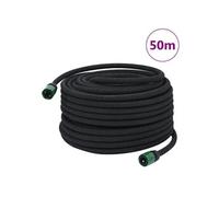 vidaXL Tuyau d'égouttage noir 0,6" 50 m caoutchouc