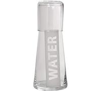 DRW Bouteille en Verre 700 ML avec gobelet et Logo Water en Transparent 700 ML