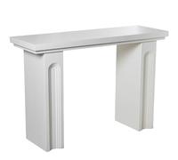 DRW Console Table d'entrée en Bois Blanc 120 x 40 x 82 cm