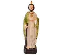 DRW Figurine Saint Judas Imitation Bois résine Peinte à la Main, Multicolore, Medidas: 20 cm