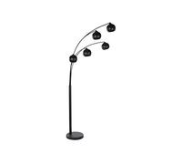 DRW Lampadaire en métal et marbre avec 5 lumières en Noir et doré 108 x 108 x 220,5 cm