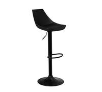 DRW Lot de 2 tabourets Hauts en Cuir synthétique et métal Noir