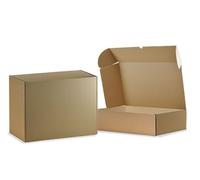 DRW Lot de 5 boîtes en carton auto-assemblées 41,5 x 29 x 10 cm