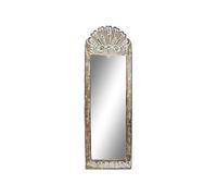 DRW Miroir Mural rectangulaire avec Manche sculpté en décape Naturelle 50 x 3 x 165 cm
