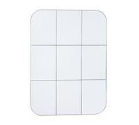 DRW Miroir Mural rectangulaire Suspendu Vertical ou Horizontal en métal doré 60 x 90 x 1,5 cm
