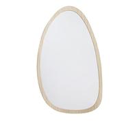 DRW Miroir Mural rectangulaire Suspendu verticalement ou Horizontal en Bois Naturel 54 x 90 x 1,2 cm