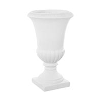 DRW Pot avec Pied en Fibre de Verre écru Rugueux 61 x 36 x 36 cm