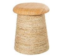 DRW Tabouret Rond en rotin Naturel 49 x 39 x 75 cm