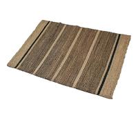 DRW Tapis rectangulaire en Herbe de mer - Naturel et Noir - 1 x 170 x 120 cm