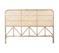 DRW Tête de lit en rotin Naturel pour Lits de 135/140/150/160 cm, 178 x 5 x 127 cm