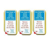 Dry-Brik® II Lot de 3 blocs déshydratants pour appareil auditif Global II et Zephyr