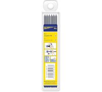 Dry Profi Lot de 6 mines de rechange rondes en graphite HB pour bois, carton, papier et béton, avec suspension, 120 x 2,8 mm