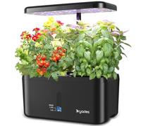 DRYADES Système de Jardin d’Intérieur 19 Watts LED Lumière de Culture Améliorée 2 Pots de Culture Auto-Arrosants pour Sol - Cadeaux de Jardinage pour Maman - Pots pour Plantes, Légumes, Herbes