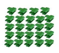 DRYEN Lot de 24 colliers de serrage pour tuyau de jardin, accessoires pour pellicule d'abri de jardin, piquets de plantes, clips de film plastique pour serre, Vert
