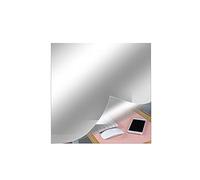 DRYEN Lot de 4 feuilles de miroir autocollantes en acrylique - 50 x 50 cm - Flexibles - Sans verre - Pour décoration murale ou chambre à coucher