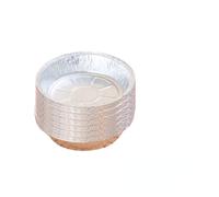 DRYEN Lot de 50 moules à tarte en aluminium de 20,3 cm, récipients ronds jetables avec parois inclinées, moules de cuisson en aluminium durable