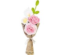DRYFAL Bouquet de Fleurs en Tricot tricoté à la Main - Mélange Fait à la Main - Fleur tricotée - Rose Tournesol - Marguerite Artificielle pour Vase - Décoration d'intérieur - Cadeau