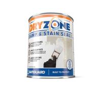 Dryzone Peinture Anti-Humidité et Anti-Taches - 1 L - Blanc Mat Intérieur - Recouvre taches d'humidité, d'huile... - Sous-Couche pour Plâtre, Ciment, Pierre & Mortier