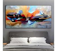 dsdsgog Célèbre Aquarelle Bouddha Abstrait Contemporain Affiches et Gravures Toile Mur Art Peinture pour Salon Maison Décoration Murale 60x120cm Sans Cadre