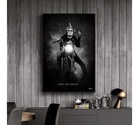 dsdsgog Noir Blanc Moto Racer Singe Toile Peintures Mur Art Affiches Imprime Mur Photos pour Salon Maison Mur 60x90 cm sans Cadre