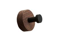 DSFVERVD Porte manteau mural Simple Wood Hook Hanging Punch-Free Bathroom Wall Hooks Bedroom Coat Hanger Home Towel Key Storage Rack Decoration(Black A)