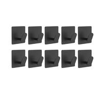 DSFVERVD Porte manteau mural Stainless Steel Wall Hook Bathroom Robe Hooks Adhesive Towel Holder Kitchen Accessories Organizer Multi-Purpose Door Hanger(10pcs black)
