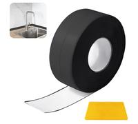Dshunnc 3,8 x 6,5m Plinthe Souple Autoadhésive Longue Durée | Plinthe PVC Noir Plainte Adhesive PVC Anti-Humidité Puissant pour Placard Tiroir Chaussures Mur